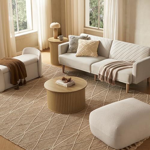 Mopio Quin Round Coffee Table with Storage